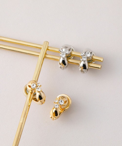 CALIN STANDARD(カリンスタンダード)の「◆金属アレルギー対応◆◆made in japan◆【痛くない】【落ちにくい】【片手で簡単】ビジュー マグネットイヤリング(イヤリング・レディース・ゴールド/シルバー・FREE)」の5枚目の写真