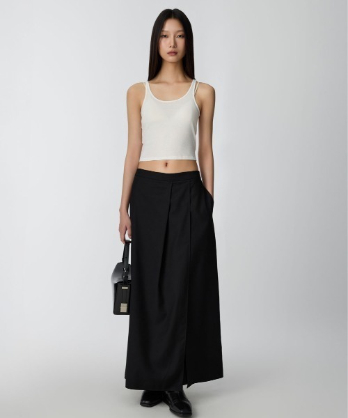 Studio Doe(スタジオドー)の「Studio Doe Three-dimensional layered slit skirt(スカート・レディース・ブラック・SMALL/MEDIUM)」の3枚目の写真