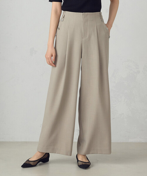 COMME CA ISM（コムサイズム）の「麻調マリンパンツ（その他パンツ・レディース・ダークブラウン/チャコール/ベージュ・SMALL/MEDIUM/LARGE）」の2枚目の写真