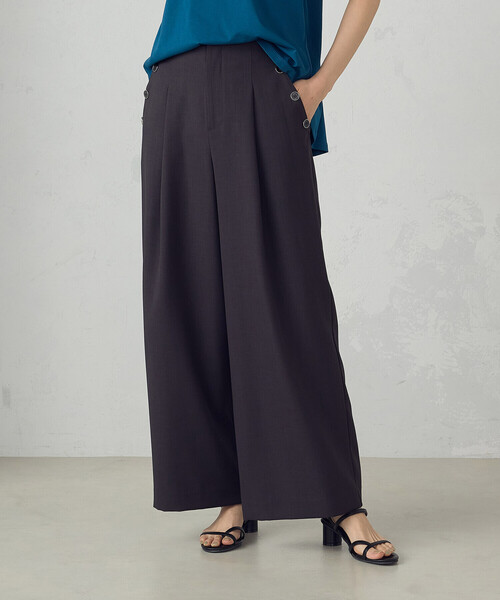 COMME CA ISM（コムサイズム）の「麻調マリンパンツ（その他パンツ・レディース・ダークブラウン/チャコール/ベージュ・SMALL/MEDIUM/LARGE）」の3枚目の写真