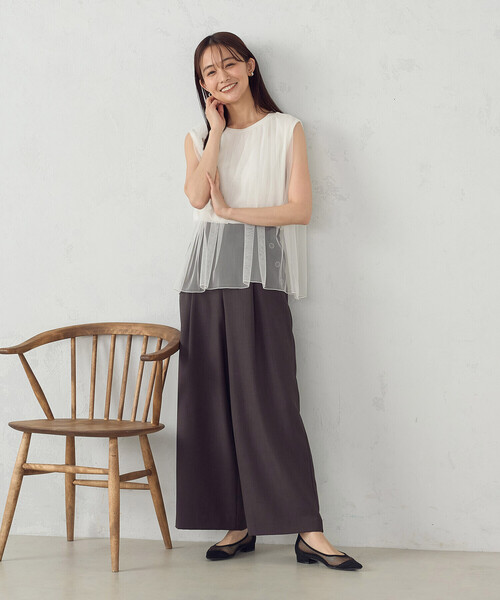 COMME CA ISM（コムサイズム）の「麻調マリンパンツ（その他パンツ・レディース・ダークブラウン/チャコール/ベージュ・SMALL/MEDIUM/LARGE）」の20枚目の写真