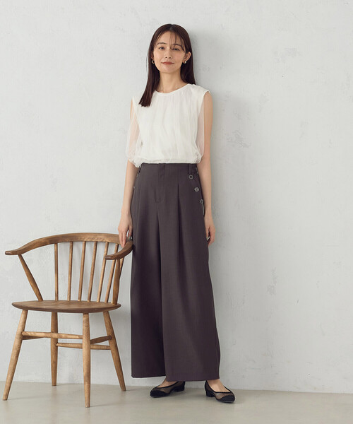 COMME CA ISM（コムサイズム）の「麻調マリンパンツ（その他パンツ・レディース・ダークブラウン/チャコール/ベージュ・SMALL/MEDIUM/LARGE）」の22枚目の写真