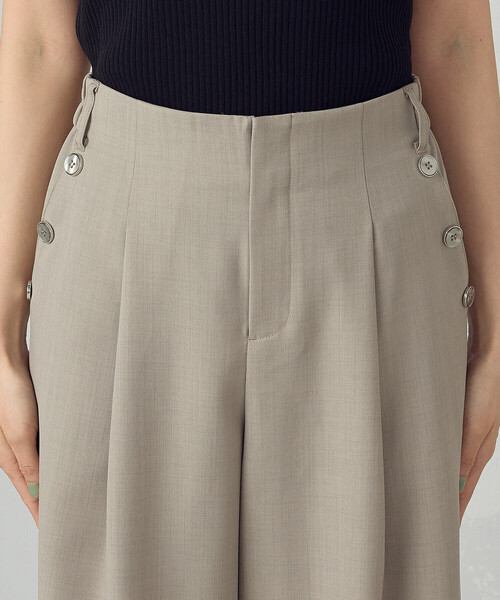 COMME CA ISM（コムサイズム）の「麻調マリンパンツ（その他パンツ・レディース・ダークブラウン/チャコール/ベージュ・SMALL/MEDIUM/LARGE）」の4枚目の写真