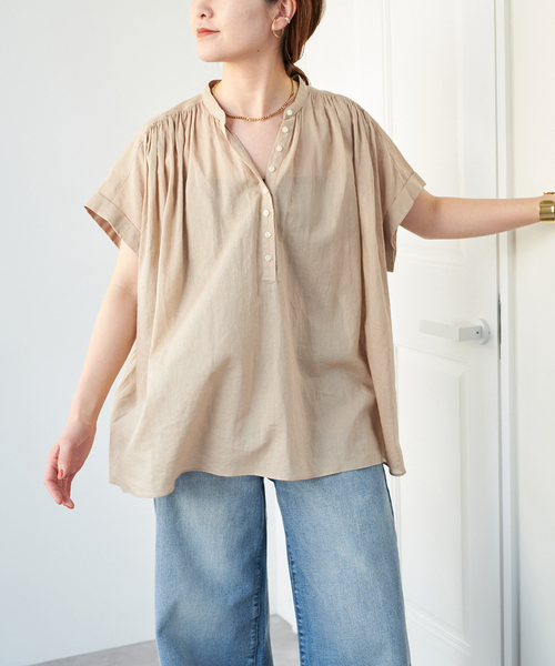 サリースコット 鳥柄 ブラウス コットン リネン　フレンチスリーブ 楽天市場】sally scott（シャツ・ブラウス｜トップス