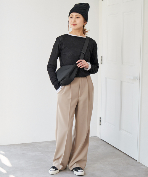Spick & Span(スピックアンドスパン)の「《WEB限定追加》VIOLAd’ORO / ヴィオラドーロ BIANCA ナイロンショルダー(ショルダーバッグ・レディース・ベージュ系その他/ブラック・FREE)」の21枚目の写真