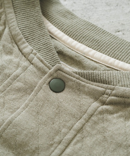 quadro（クオドロ）の「C/NyキルトJQブルゾン（Tシャツ/カットソー・メンズ・ダークネイビー/グレイッシュベージュ・LARGE/MEDIUM）」の8枚目の写真