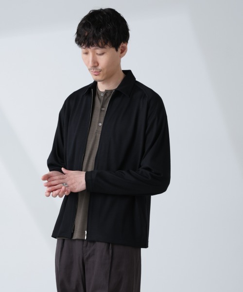 NANO universe（ナノユニバース）の「「ALL-DAYS COMFORT 100% WOOL」 ZIPプルオーバー（その他アウター・メンズ・ブラック/カーキ・M/L）」の3枚目の写真