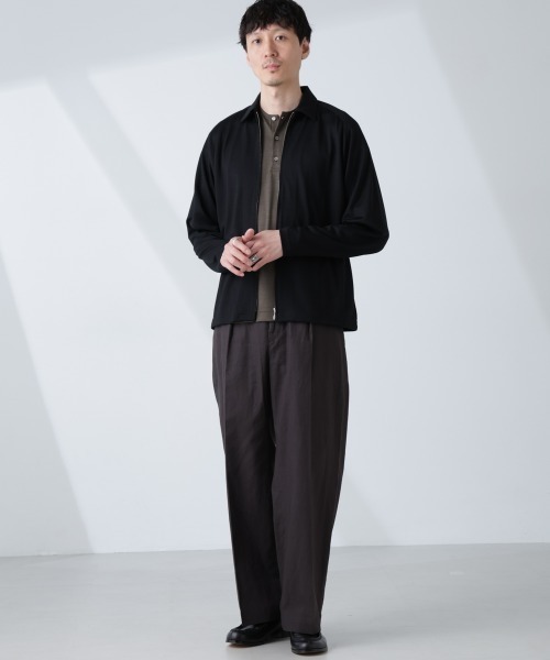 NANO universe（ナノユニバース）の「「ALL-DAYS COMFORT 100% WOOL」 ZIPプルオーバー（その他アウター・メンズ・ブラック/カーキ・M/L）」の7枚目の写真