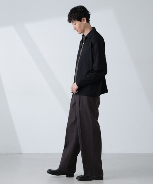 NANO universe（ナノユニバース）の「「ALL-DAYS COMFORT 100% WOOL」 ZIPプルオーバー（その他アウター・メンズ・ブラック/カーキ・M/L）」の8枚目の写真
