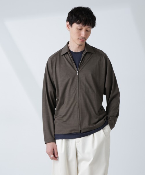 NANO universe（ナノユニバース）の「「ALL-DAYS COMFORT 100% WOOL」 ZIPプルオーバー（その他アウター・メンズ・ブラック/カーキ・M/L）」の10枚目の写真