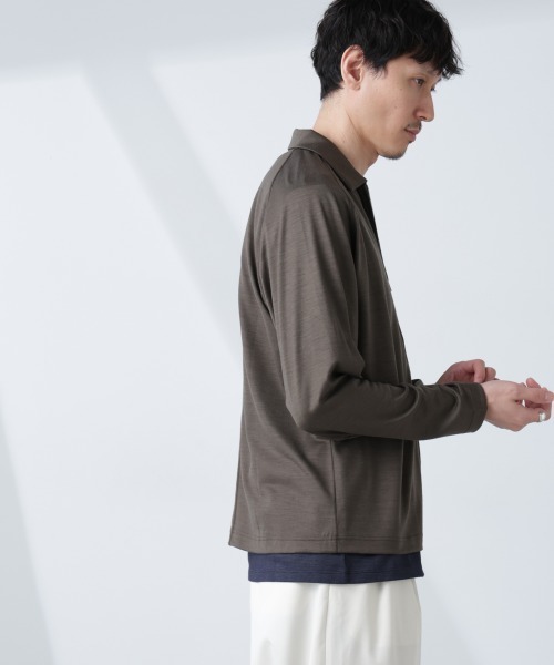 NANO universe（ナノユニバース）の「「ALL-DAYS COMFORT 100% WOOL」 ZIPプルオーバー（その他アウター・メンズ・ブラック/カーキ・M/L）」の11枚目の写真