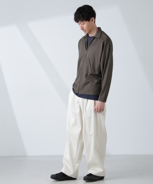 NANO universe（ナノユニバース）の「「ALL-DAYS COMFORT 100% WOOL」 ZIPプルオーバー（その他アウター・メンズ・ブラック/カーキ・M/L）」の14枚目の写真