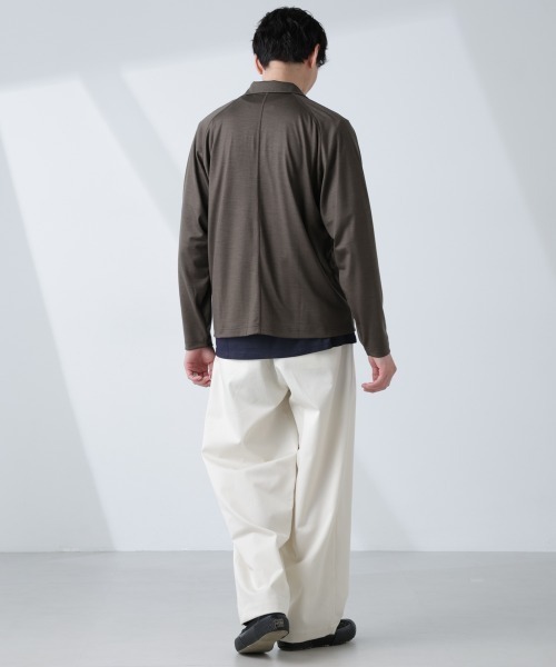 NANO universe（ナノユニバース）の「「ALL-DAYS COMFORT 100% WOOL」 ZIPプルオーバー（その他アウター・メンズ・ブラック/カーキ・M/L）」の16枚目の写真