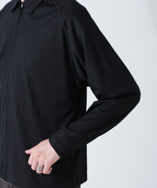 NANO universe（ナノユニバース）の「「ALL-DAYS COMFORT 100% WOOL」 ZIPプルオーバー（その他アウター・メンズ・ブラック/カーキ・M/L）」の20枚目の写真