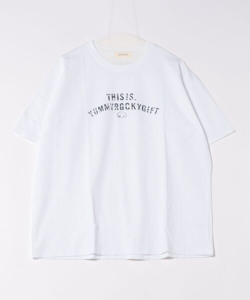 aimoha(アイモハ)の「メッセージプリントTシャツ(Tシャツ/カットソー・レディース・ホワイト/ブラック/イエロー/チョコ・FREE)」の13枚目の写真