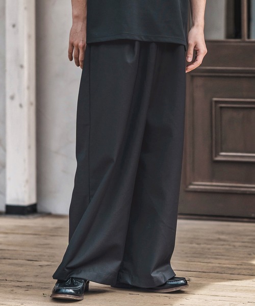 CAMBIO（カンビオ）の「mp13573- TRトラウザーワイドパンツ（その他パンツ・メンズ・ブラック/ベージュ/ブルーグレー・M/L/XL）」の5枚目の写真
