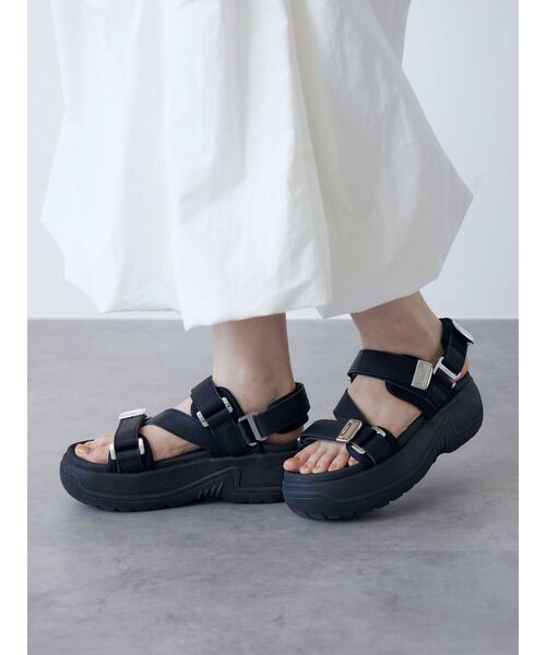 SHAKA(シャカ)の「【SHAKA】ZAMPER 2WAY EVOL CHUNKY for MURUA(サンダル・レディース・ブラック・25/24/23)」の2枚目の写真