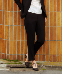 トリアセバックサテン テーパードパンツ【オフィス/通勤/セットアップ対応】/洗える