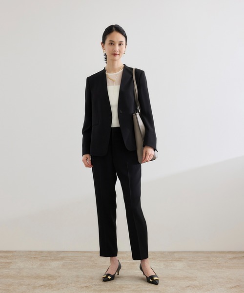 ROPE'（ロペ）の「トリアセバックサテン テーパードパンツ【オフィス/通勤/セットアップ対応】/洗える（その他パンツ・レディース・ブラック・36/38/40）」の19枚目の写真