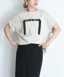テープロゴエンブロフレンチTシャツ
