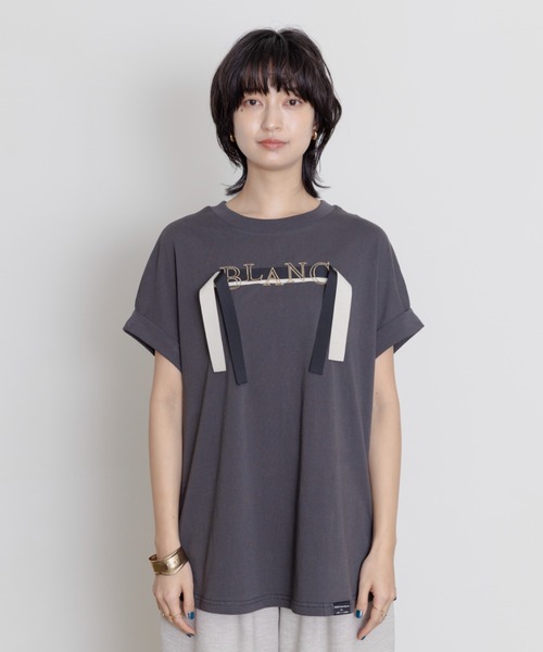 テープロゴエンブロフレンチTシャツ Eimee Law│Eimee Law