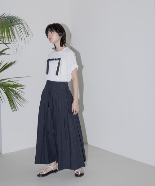 値下げ❤️【新品未使用】Eimee law 定価19.580円 テープロゴエンブロフレンチTシャツ Eimee Law│Eimee Law