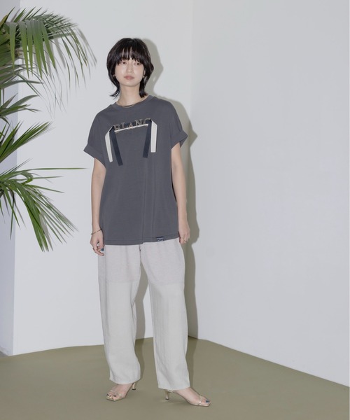 テープロゴエンブロフレンチTシャツ Eimee Law│Eimee Law