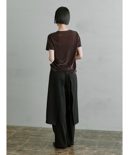 MIESROHE ミースロエ　シアーベロアコンパクトT ネイビー シアーベロアコンパクトT(Tシャツ)｜トップス｜MIESROHE