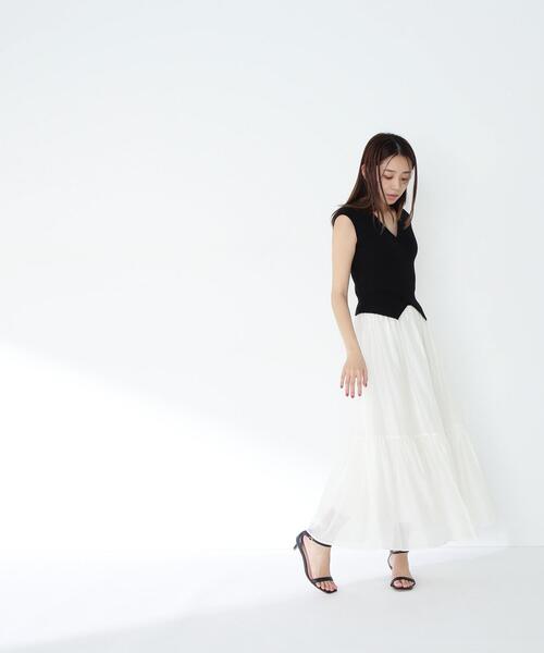 NATURAL BEAUTY BASIC(ナチュラルビューティーベーシック)の「◇カシュクールドッキングワンピース(ワンピース・レディース・ブラック系その他/ブラウン系その他・MEDIUM/P/S)」の5枚目の写真