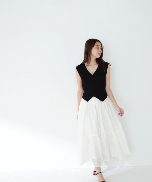 NATURAL BEAUTY BASIC(ナチュラルビューティーベーシック)の「◇カシュクールドッキングワンピース(ワンピース・レディース・ブラック系その他/ブラウン系その他・MEDIUM/P/S)」の7枚目の写真