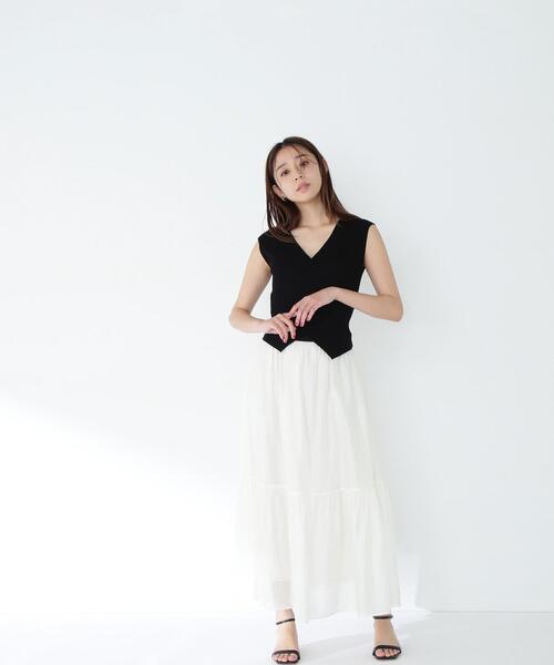 NATURAL BEAUTY BASIC(ナチュラルビューティーベーシック)の「◇カシュクールドッキングワンピース(ワンピース・レディース・ブラック系その他/ブラウン系その他・MEDIUM/P/S)」の9枚目の写真