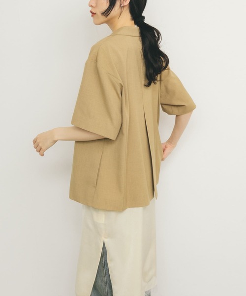 KBF（ケイビーエフ）の「バックスリットジャケット（その他アウター・レディース・チャコールグレー/ベージュ・ONE）」の5枚目の写真