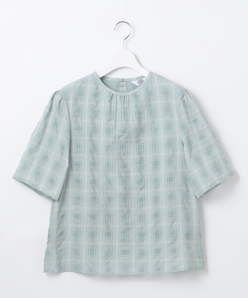 J.PRESS Ladies(J.プレス レディス)の「【洗える】SHEER チェック フレアスリーブ ブラウス(シャツ/ブラウス・レディース・ピーコックグリーン系3/オレンジ系3/ホワイト系3・XS)」の13枚目の写真