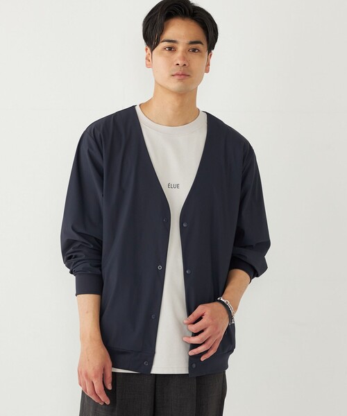 SHIPS Colors(シップス カラーズ)の「SHIPS Colors:〈UVカット・接触冷感・吸水速乾〉COOL TOUCH カーディガン(カーディガン/ボレロ・メンズ・ブラック/グレー/ネイビー・MEDIUM/LARGE/X-LARGE)」の3枚目の写真