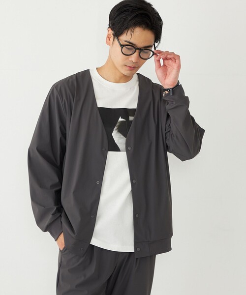 SHIPS Colors(シップス カラーズ)の「SHIPS Colors:〈UVカット・接触冷感・吸水速乾〉COOL TOUCH カーディガン(カーディガン/ボレロ・メンズ・ブラック/グレー/ネイビー・MEDIUM/LARGE/X-LARGE)」の2枚目の写真