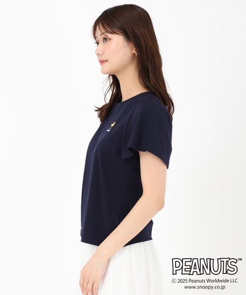 MISCH MASCH(ミッシュマッシュ)の「PEANUTSデザイン袖フレアTシャツ(Tシャツ/カットソー・レディース・ホワイト/ネイビー・フリ-)」の10枚目の写真