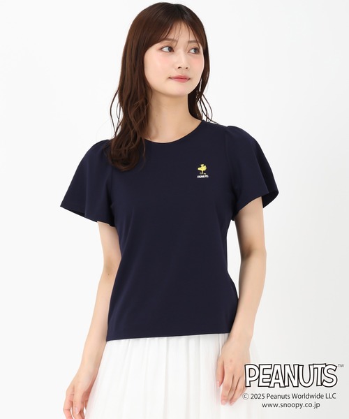 MISCH MASCH(ミッシュマッシュ)の「PEANUTSデザイン袖フレアTシャツ(Tシャツ/カットソー・レディース・ホワイト/ネイビー・フリ-)」の17枚目の写真