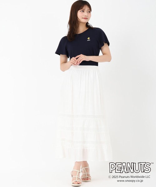 MISCH MASCH(ミッシュマッシュ)の「PEANUTSデザイン袖フレアTシャツ(Tシャツ/カットソー・レディース・ホワイト/ネイビー・フリ-)」の18枚目の写真