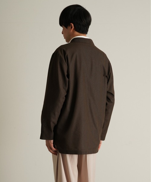 TRANSITION(トランジション)の「【TRANSITION】SAHRIR Jersey コーディガン(カーディガン/ボレロ・メンズ・ブラック/ベージュ/ブラウン系・フリー)」の6枚目の写真