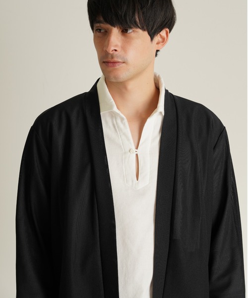 TRANSITION(トランジション)の「【TRANSITION】SAHRIR Jersey コーディガン(カーディガン/ボレロ・メンズ・ブラック/ベージュ/ブラウン系・フリー)」の10枚目の写真