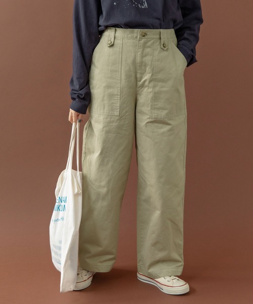 PAR ICI（パーリッシィ）の「雲斎ナチュラルヴィンテージワッシャー チノ後ろゴムパンツ（チノパンツ・レディース・ベージュ・FREE）」の2枚目の写真