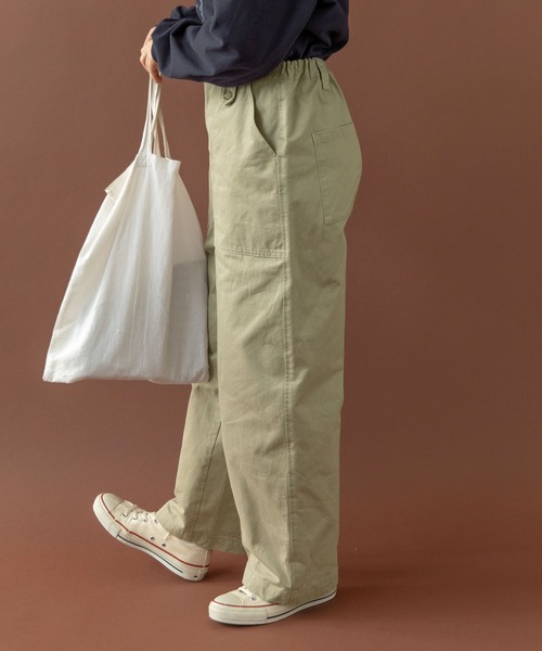 PAR ICI（パーリッシィ）の「雲斎ナチュラルヴィンテージワッシャー チノ後ろゴムパンツ（チノパンツ・レディース・ベージュ・FREE）」の3枚目の写真