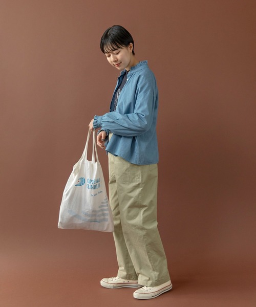 PAR ICI（パーリッシィ）の「雲斎ナチュラルヴィンテージワッシャー チノ後ろゴムパンツ（チノパンツ・レディース・ベージュ・FREE）」の9枚目の写真