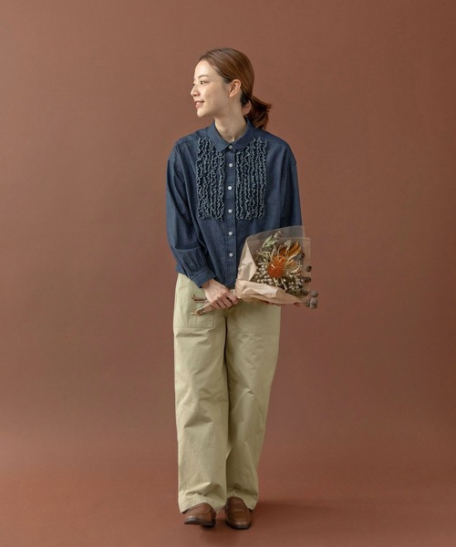 PAR ICI（パーリッシィ）の「雲斎ナチュラルヴィンテージワッシャー チノ後ろゴムパンツ（チノパンツ・レディース・ベージュ・FREE）」の11枚目の写真