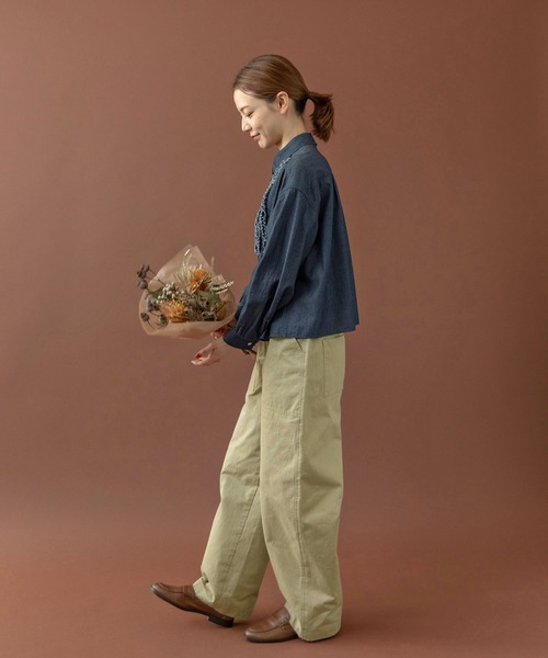 PAR ICI（パーリッシィ）の「雲斎ナチュラルヴィンテージワッシャー チノ後ろゴムパンツ（チノパンツ・レディース・ベージュ・FREE）」の12枚目の写真