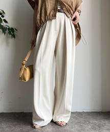DouDou | ダブルタックワイドパンツ(その他パンツ)