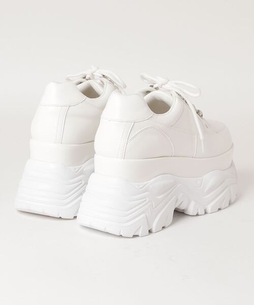 LOVEHUNTER(ラブハンター)の「LOVEHUNTER/+9.5cm 軽量厚底 レースアップスニーカー(2208)(スニーカー・レディース・ホワイト/ブラック・S/M/L/LL)」の7枚目の写真