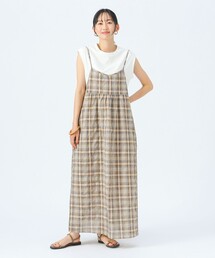 BEAMS HEART | シアー チェック キャミ ワンピース(ワンピース)
