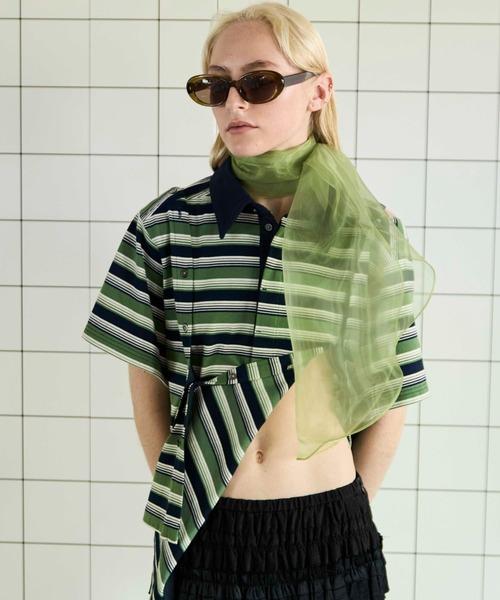 MAISON SPECIAL(メゾンスペシャル)の「Organdy Scarf/オーガンジースカーフ【MAISON SPECIAL/メゾンスペシャル】(ストール/ショール・レディース・ブルー/ライム/ベージュ・FREE)」の8枚目の写真