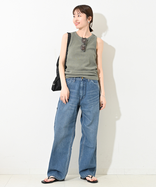 Lee(リー)の「LEE/リー SLOBE別注 ペインターパンツ LM7288(デニムパンツ・レディース・アイボリー/スカイブルー・36/38/40)」の12枚目の写真